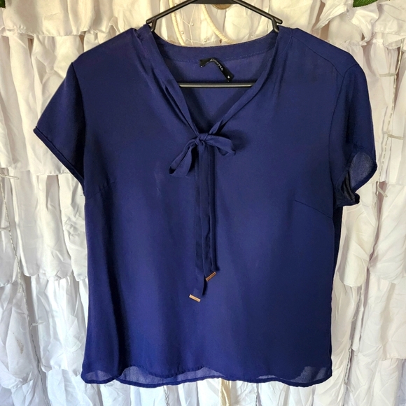 Women's navy medium blouse - Picture 1 of 2